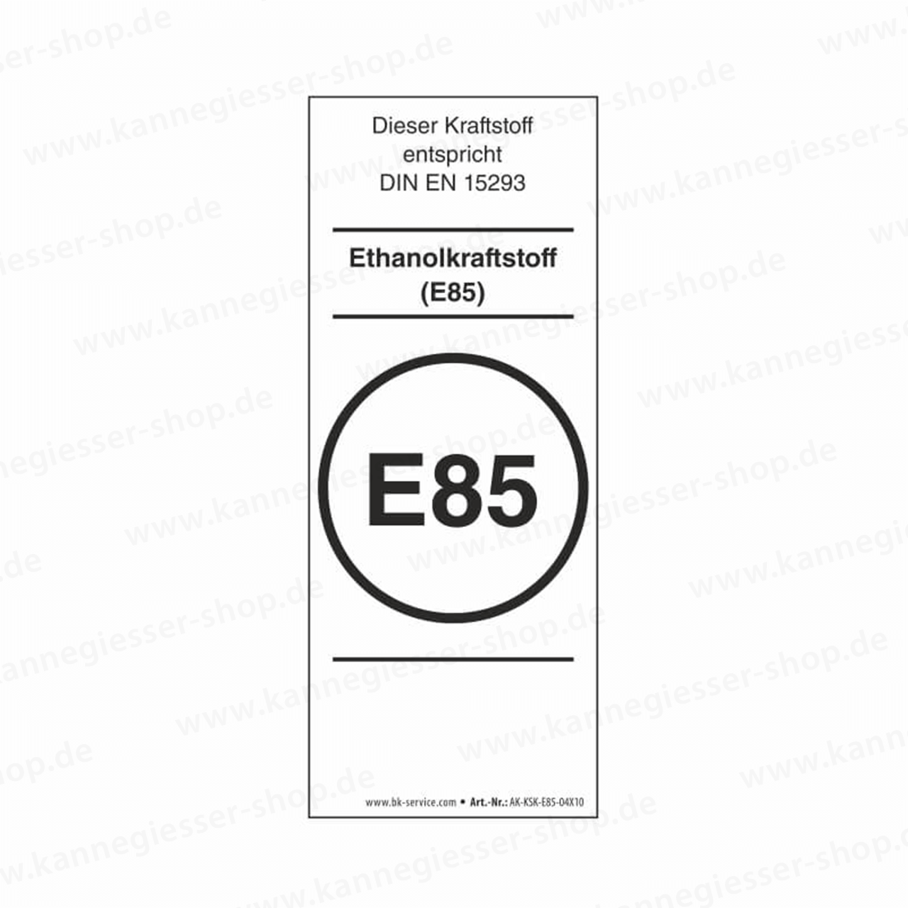 10er-Set Aufkleber - Kraftstoffkennzeichnung Super E85 (DIN EN 15 293)
